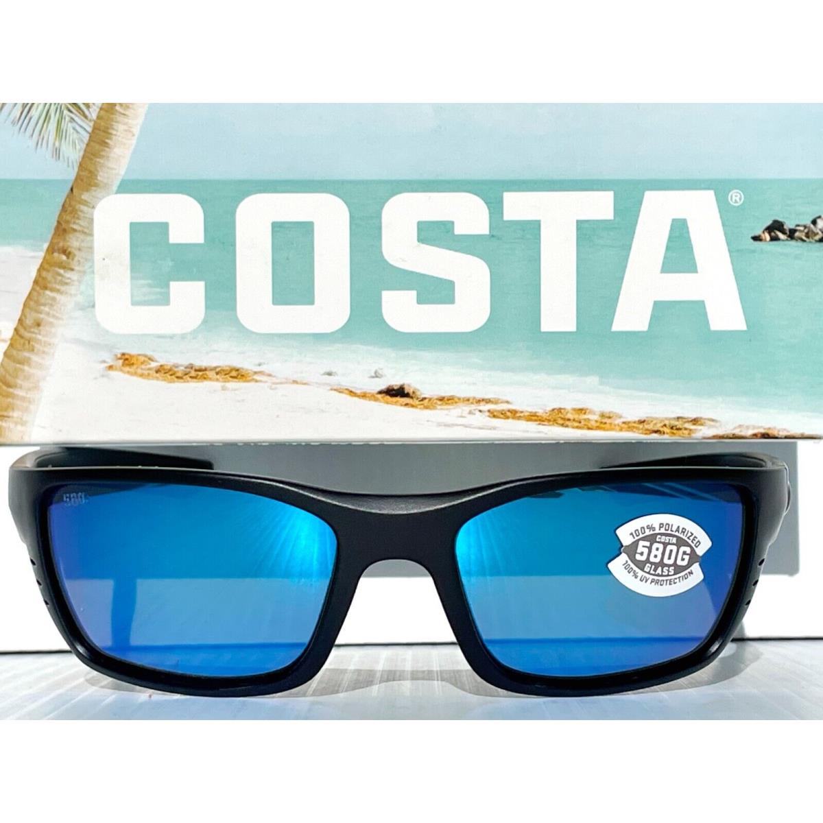Costa Whitetip Matte Black Polarized Blue Mirror 580G Glass Sunglass Wtp 01