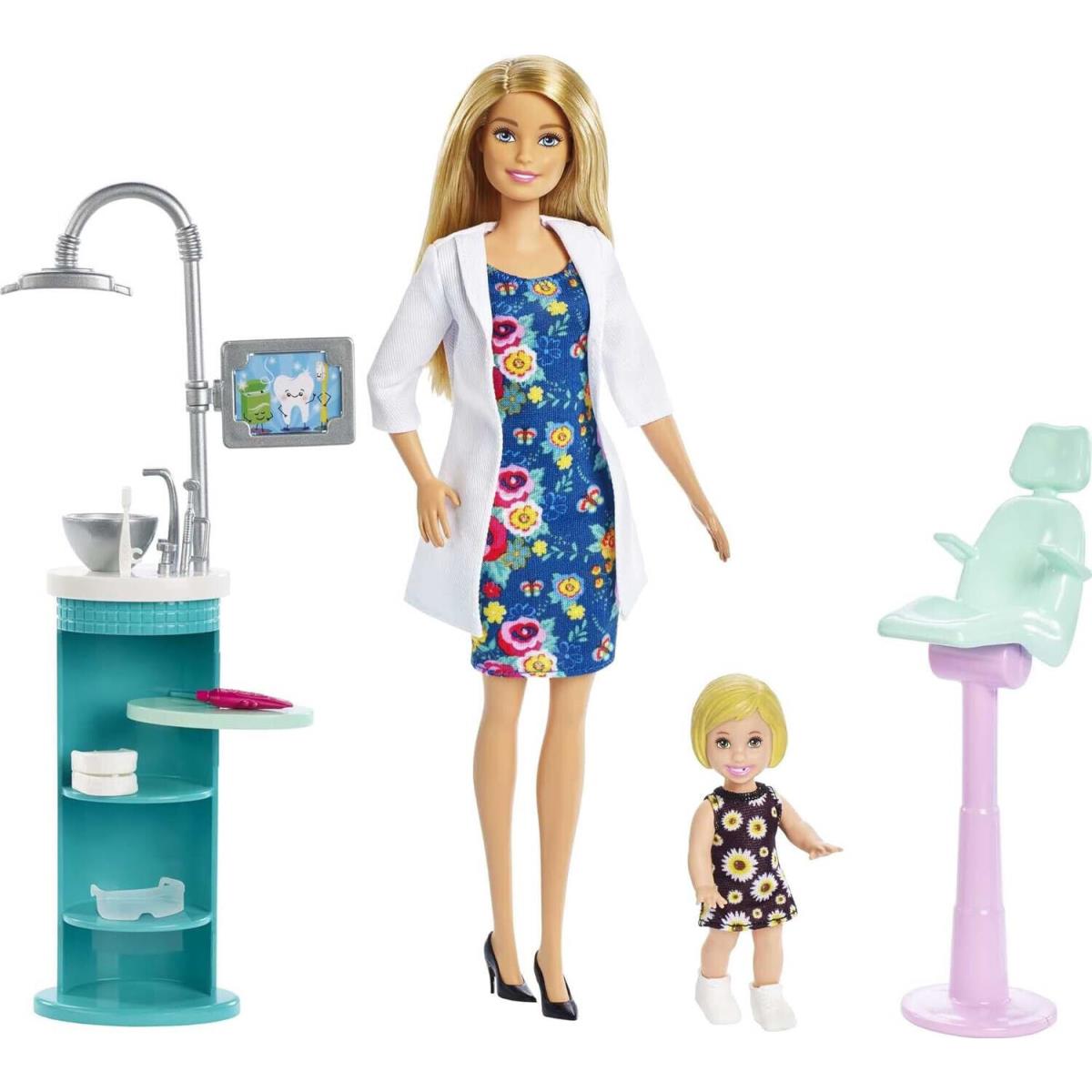 Barbie Dentist Doll Playset Blonde Multicolor