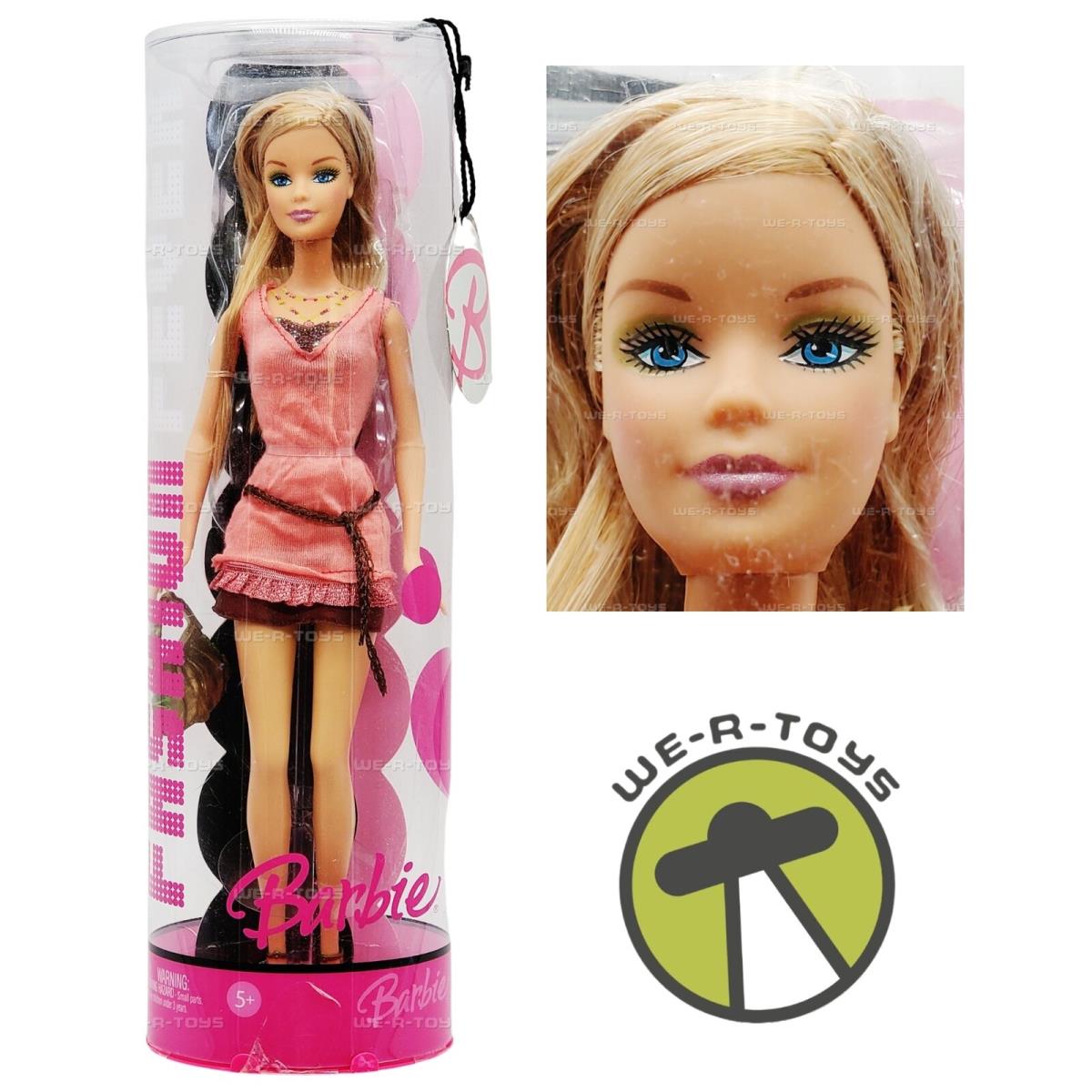 Barbie Fashion Fever Series Summer Doll Pink Dress 2006 Mattel J1410 Nrfb