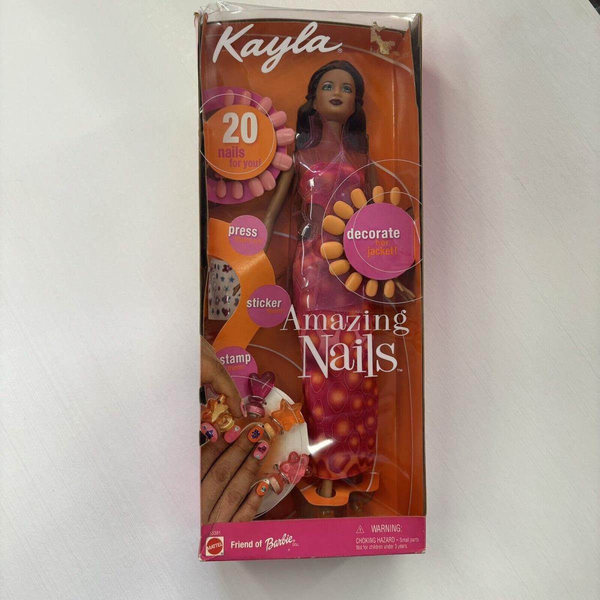 Barbie Amazing Nails Kayla Doll 54381 Mattel 2001 Rare Boxed