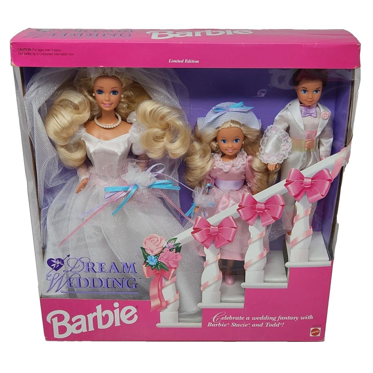 Vintage 1993 Mattel Dream Wedding Barbie Stacie Todd 10712