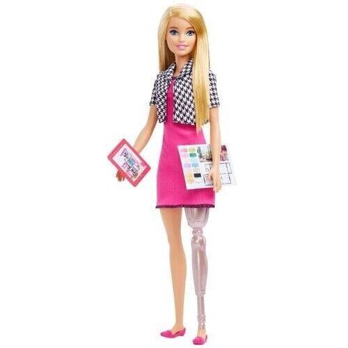 WB Mattel - Barbie I Can Be Interior Designer Doll Blonde Prosthetic Leg