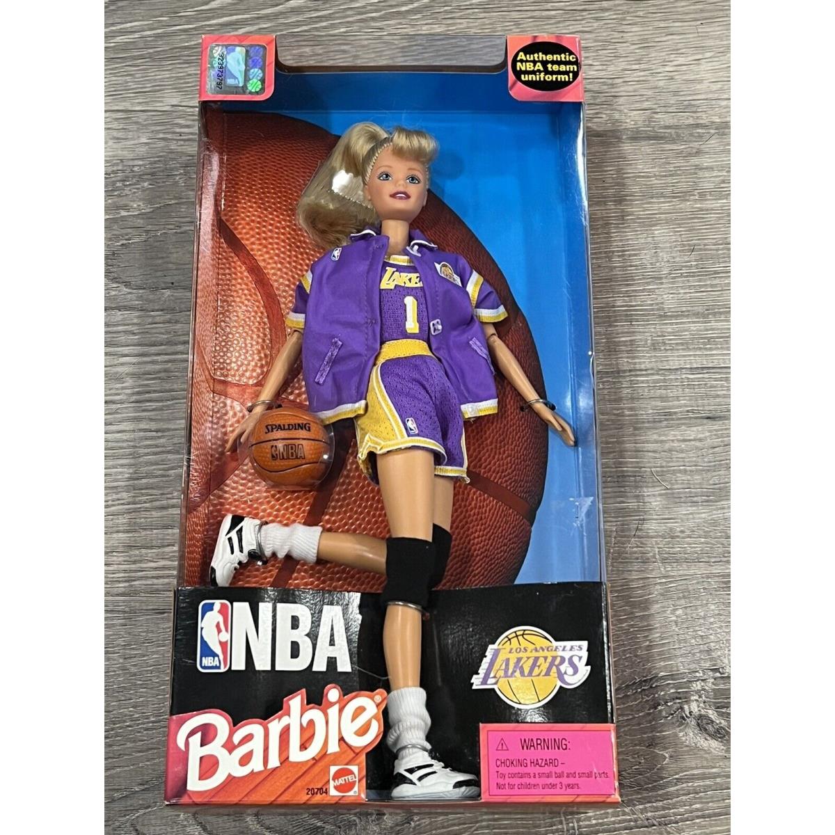 Vintage 1998 20704 LA Lakers Barbie Doll Mattel Basketball Nba Nrfb BB11