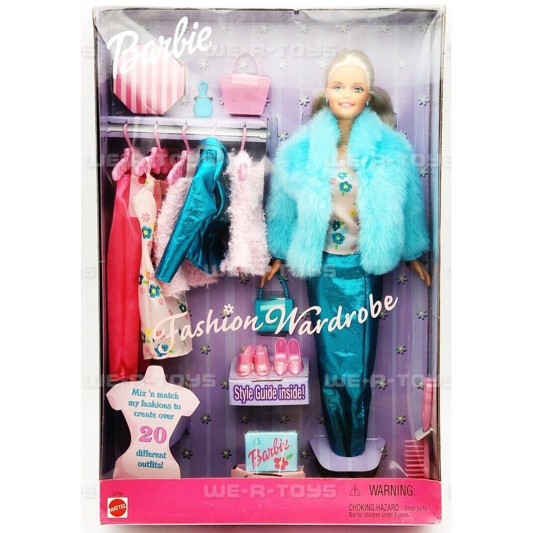 Barbie Fashion Wardrobe Doll Mix and Match to Create 20 Different Outfits 1999