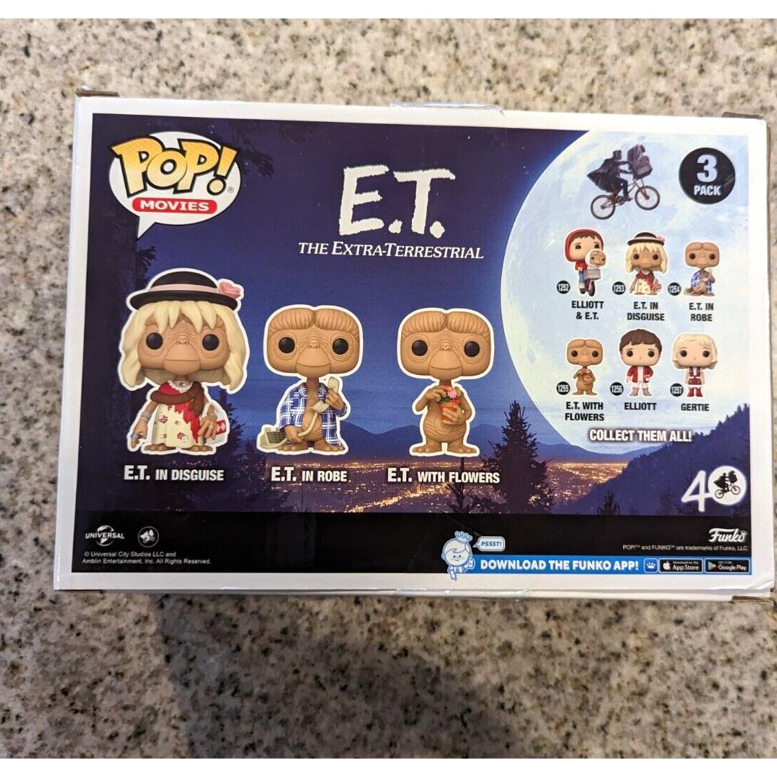 Funko Pop Movies E.t. 40th 3 Pack Vinyl Figures Exclusive