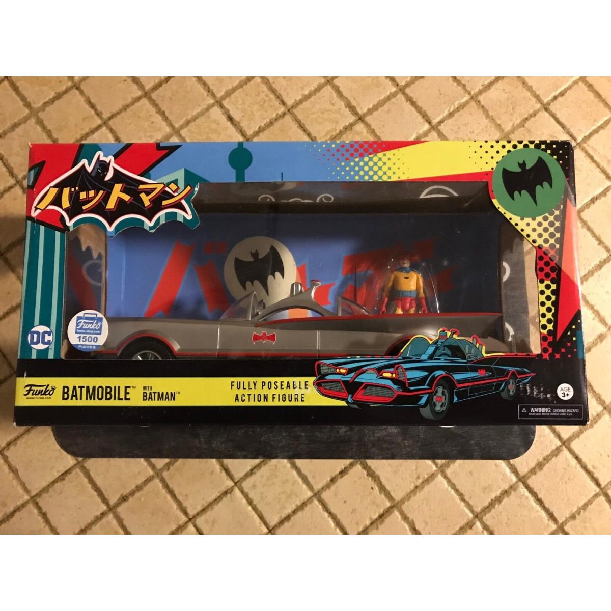 Funko Rare 1966 Chrome Batmobile W/ Action Figurine Limited Edition OF 1 500