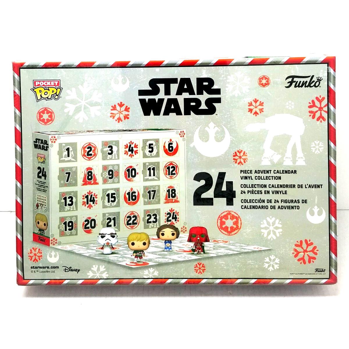 Star Wars Advent Calendar Christmas Holiday 24 Funko Pocket Pop Figures 2022