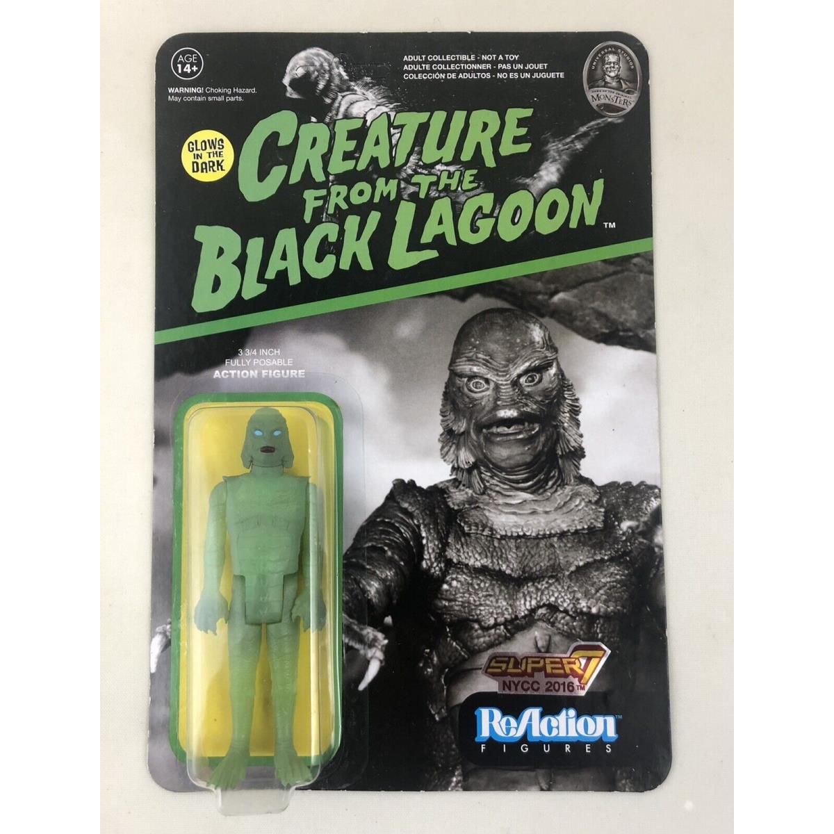 Super 7 Nycc 2016 Creature From The Black Lagoon Glows in The Dark Action Figure