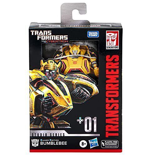 Transformers Toys Studio Series Deluxe Class 01 Gamer Edition Bumblebee Toy 4.5