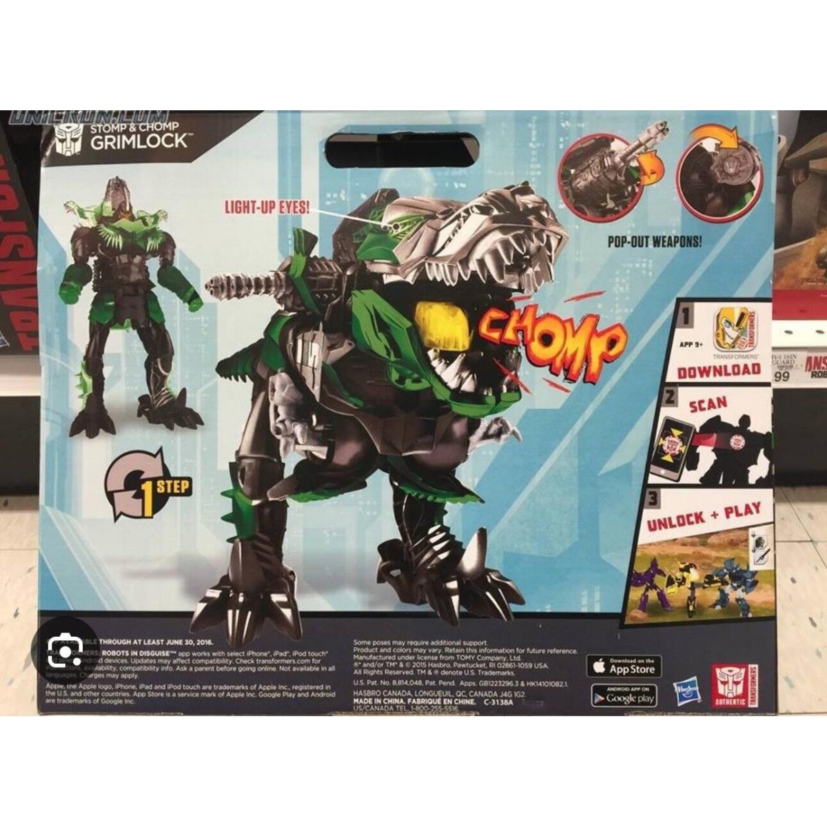 Transformers Green Grimlock Stomp Chomp Hasbro 20 Figure Robots In Disguise - Green