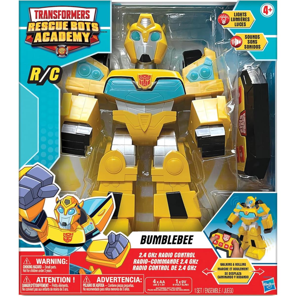 Transformers Rescue Bots Academy Bumblebee 12 Walking RC Robot 2.4 Ghz Gift