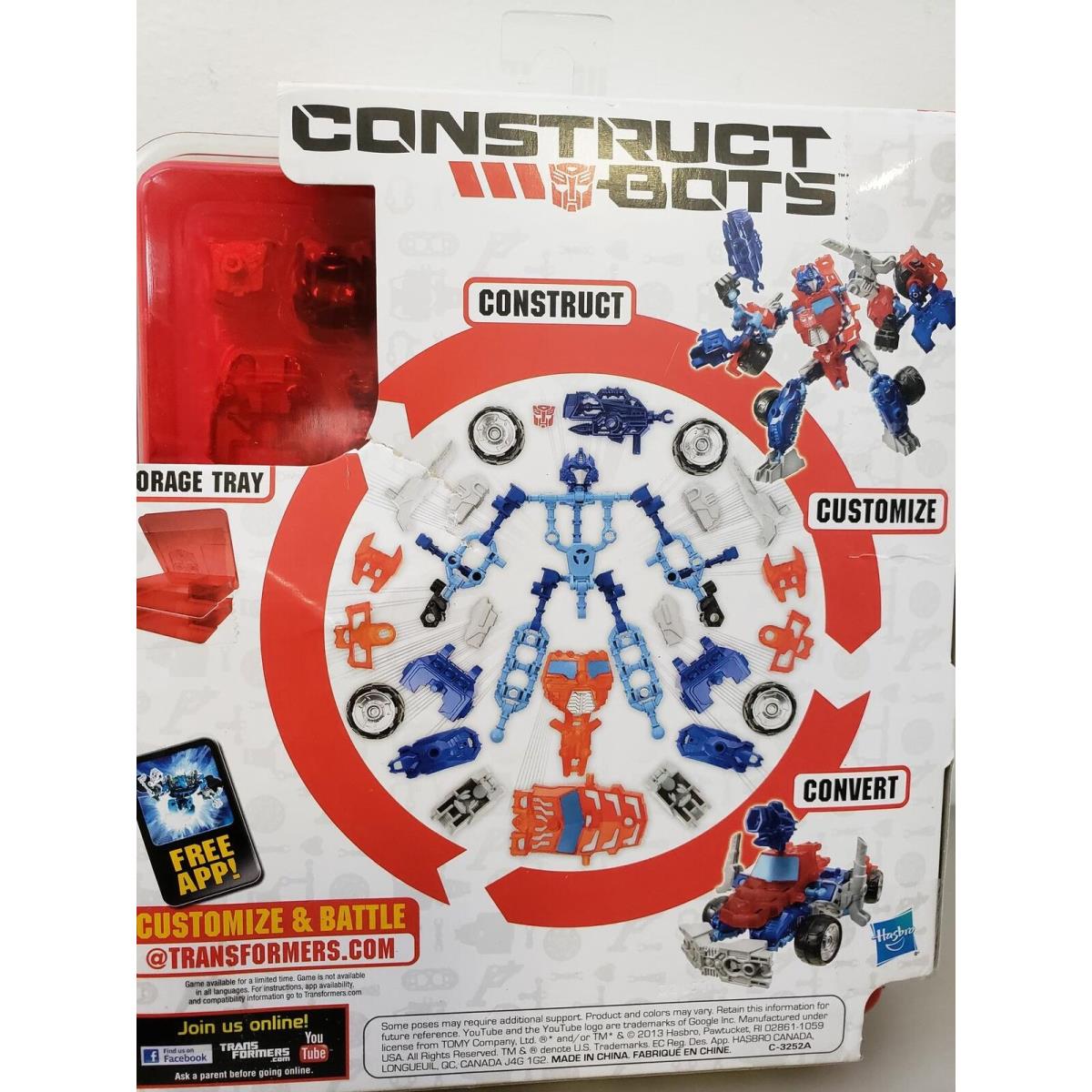 Transformers Construct-bots Elite Class Optimus Prime Buildable Action Figure