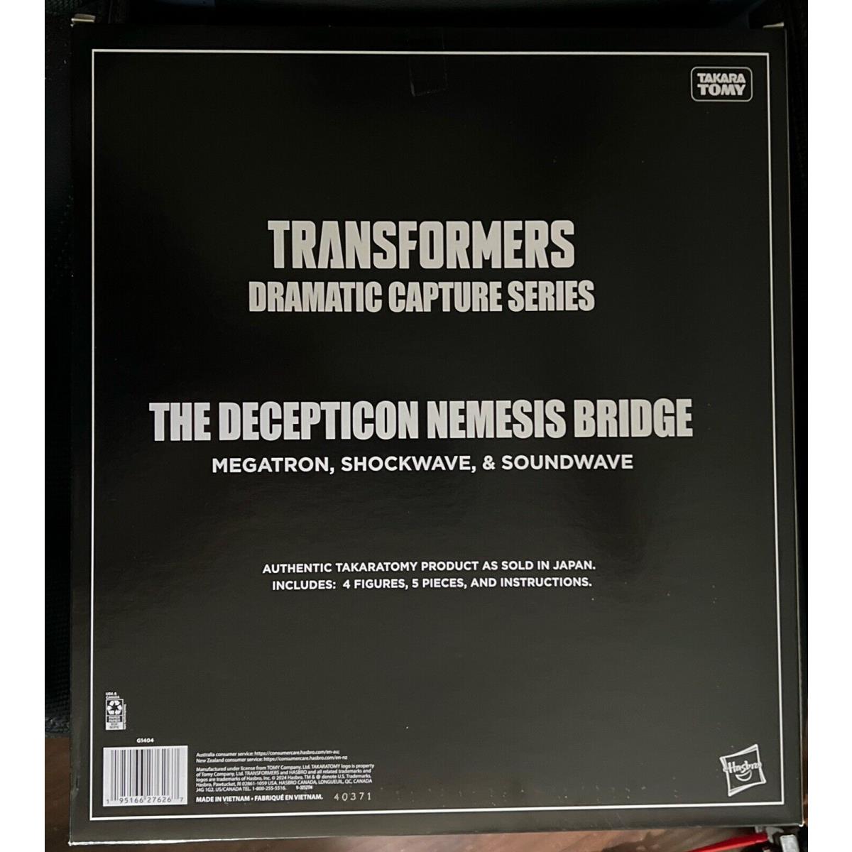 Transformers Dramatic Capture Series Nemesis Bridge Megatron Shockwave Soundwave