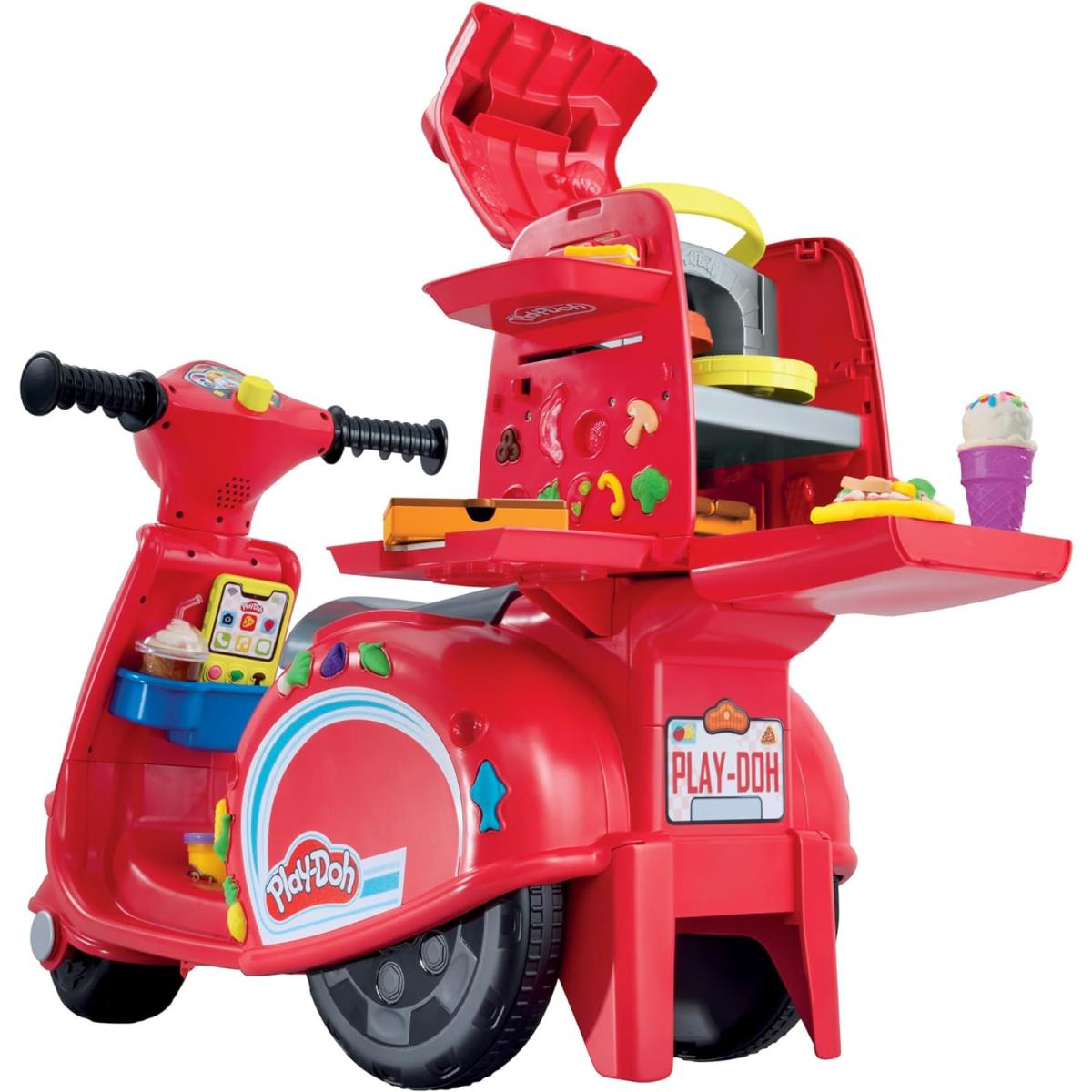 Play-doh Pizza Delivery Ride-on Scooter Playset Kids Arts Crafts Play Food Toy