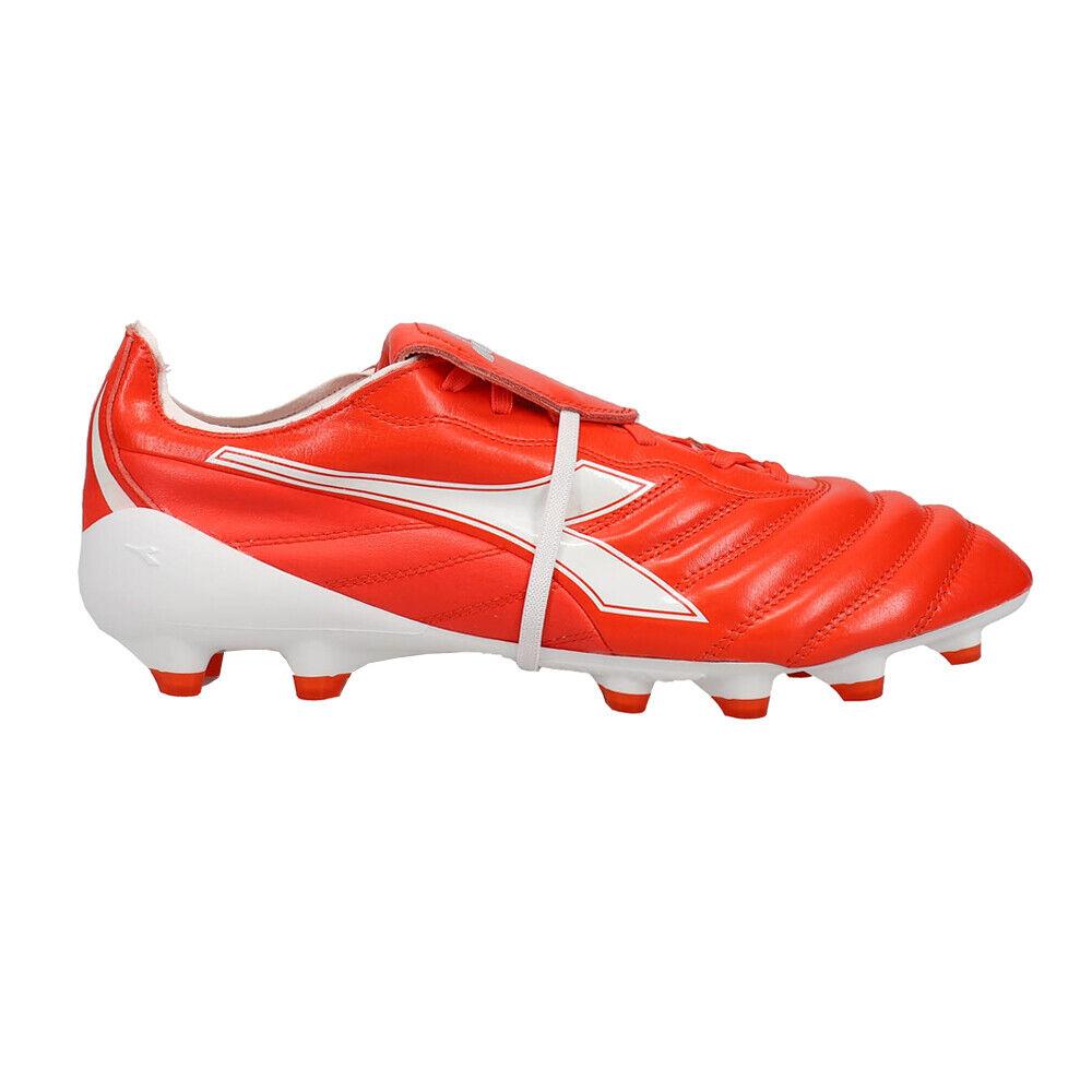 Diadora Brasil Elite Tech T Italy Lpx Firm Ground Soccer Cleats Mens Red Sneaker