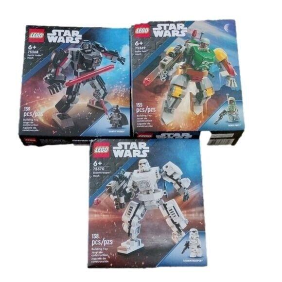 Lego 75368 Darth Vader 75369 Boba Fett + 75370 Stormtrooper Mech Sets All 3