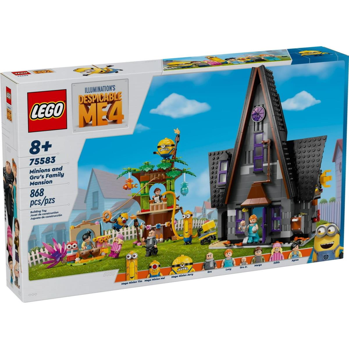 Lego Despicable Me 4 Minions and Gru`s Family Mansion 75583 Building Toy Set