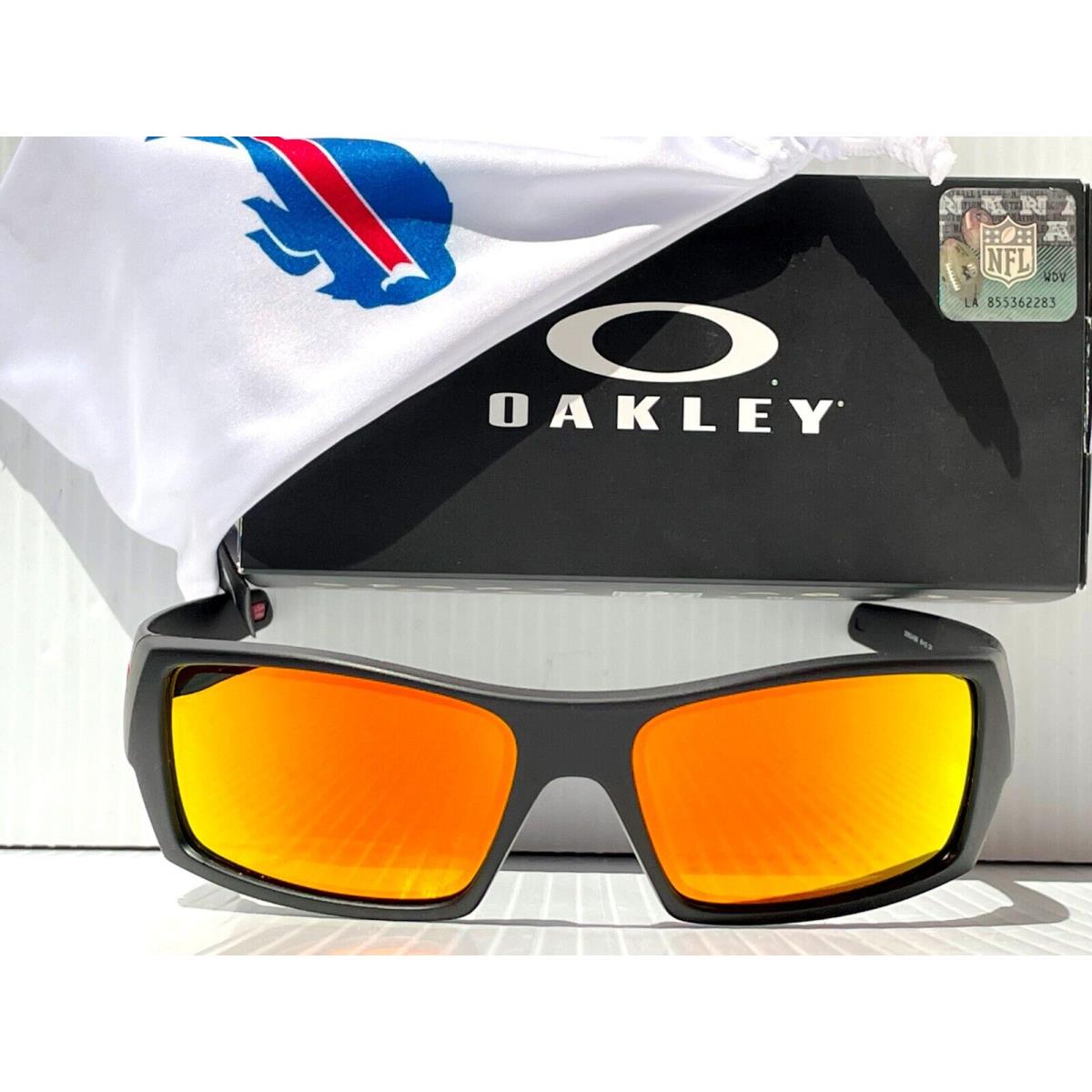 Nfl Oakley Gascan Buffalo Bills Matte Black Polarized Galaxy Ruby Sunglass 9014