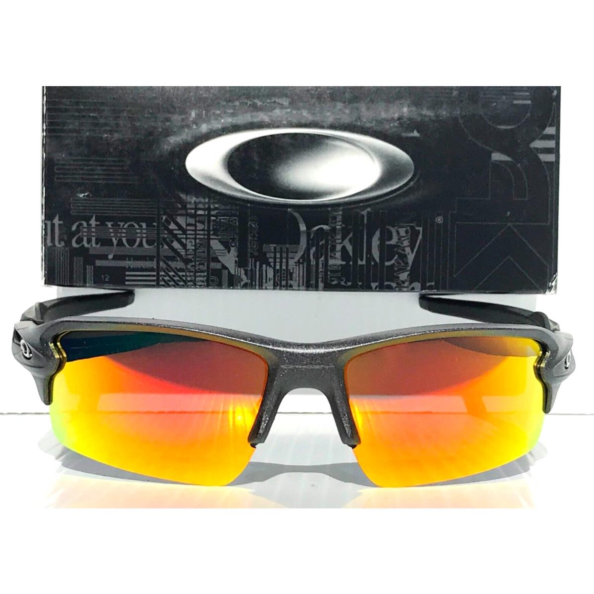 Oakley Flak 2.0 Steel Grey Polarized Galaxy Ruby Lens Sunglass 9188