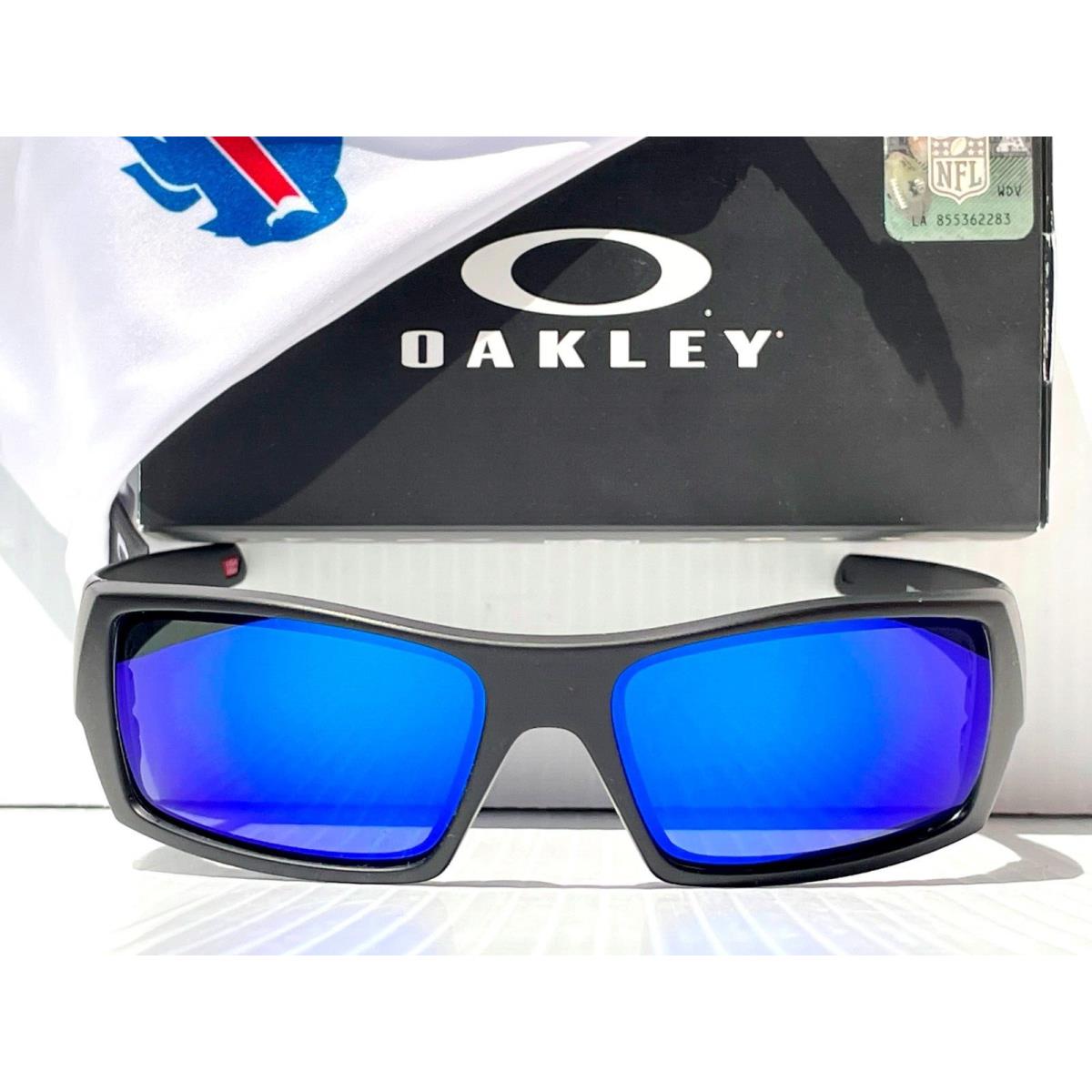 Nfl Oakley Gascan Buffalo Bills Matte Black Polarized Galaxy Blue Sunglass 9014