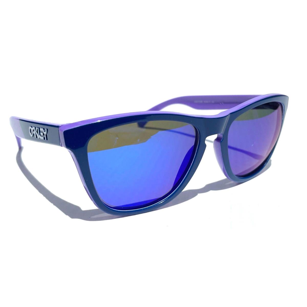 Oakley Frogskins Purple Navy w Polarized Galaxy Blue Lens Sunglass 9013