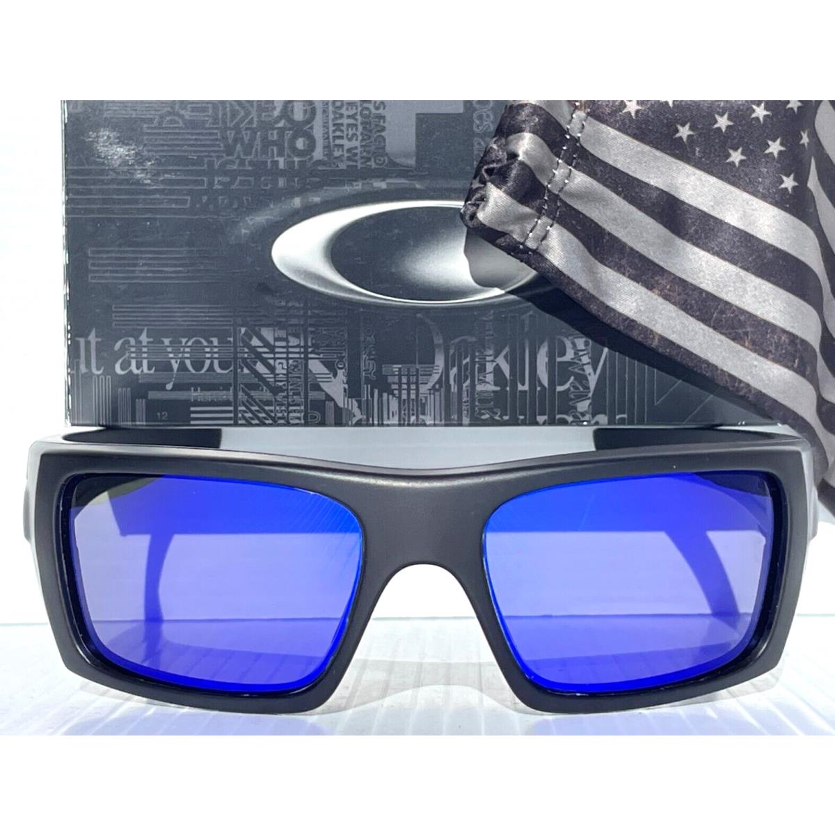 Oakley Det Cord Matte Black Usa Flag Polarized Galaxy Blue Sunglass 9253-10