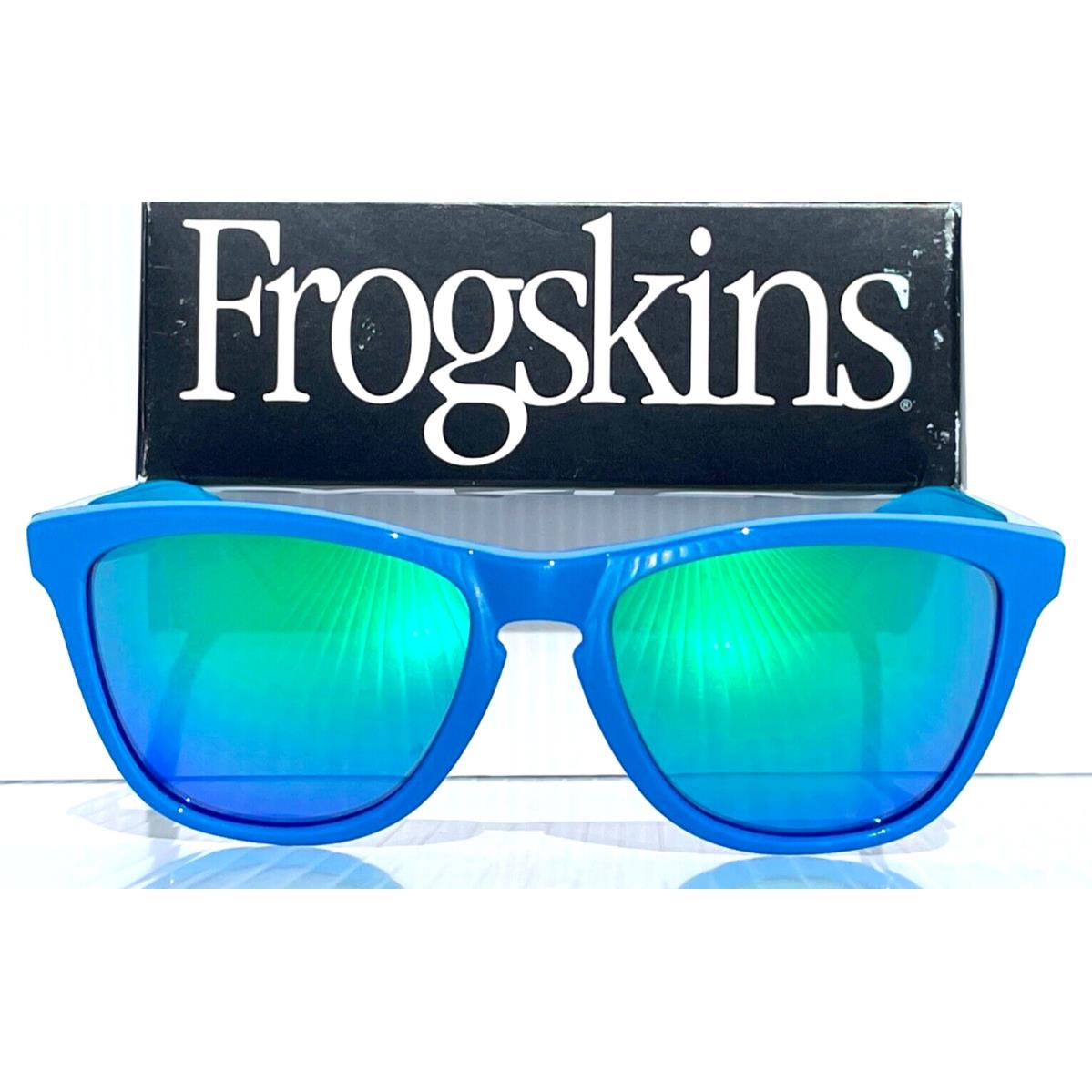 Oakley Frogskins Hi Res Sapphire Polarized Galaxy Jade Lens Sunglass 9013