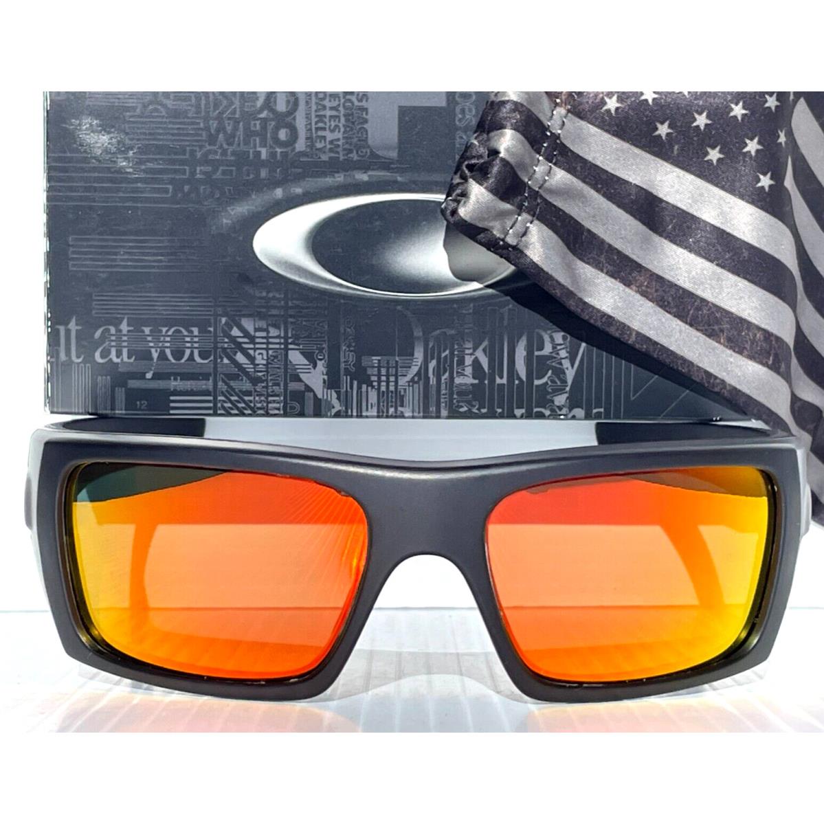 Oakley Det Cord Mat Black Usa Flag Polarized Galaxy Ruby Sunglass 9253-10