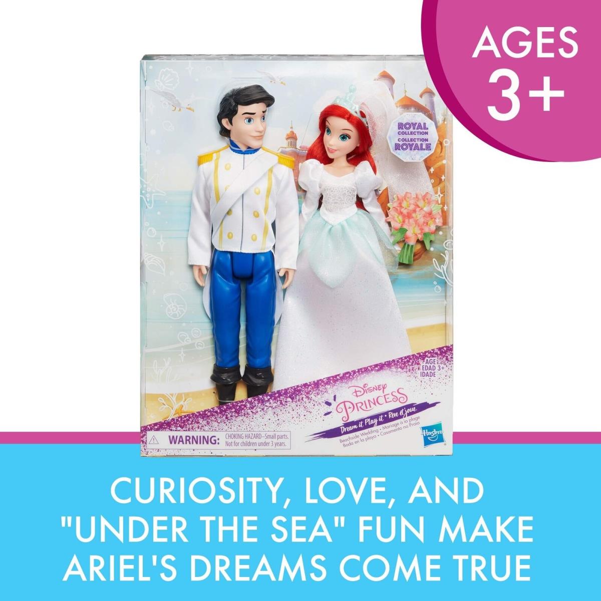 Disney Princess Ariel and Prince Eric 2 Fashion Dolls From The Little