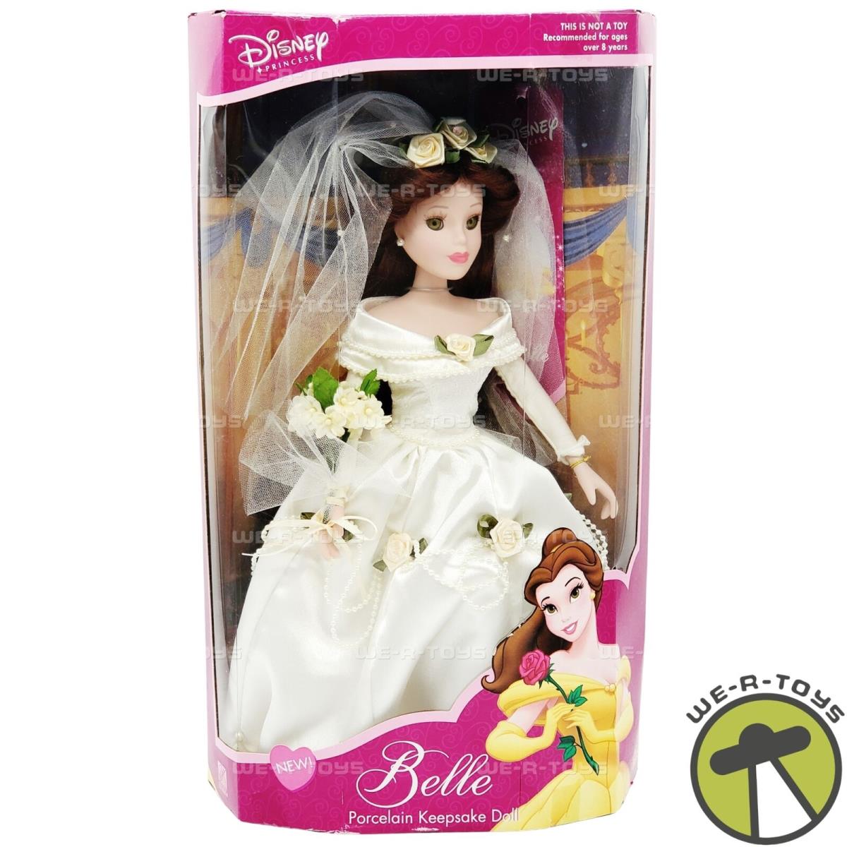 Disney Princess Wedding Dress Belle 16 Porcelain Doll Brass Key 2002 Nrfb