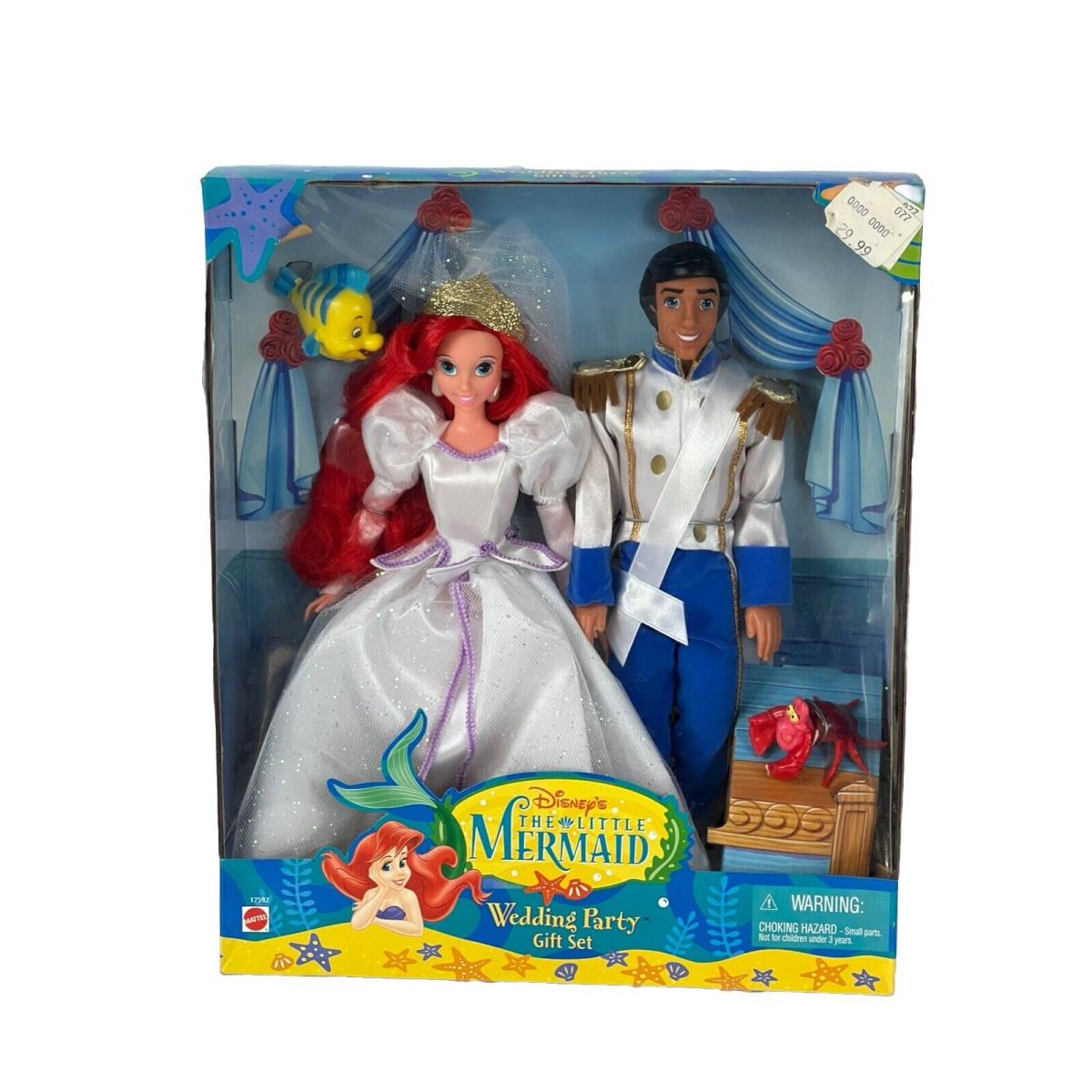 Disney 1997 The Little Mermaid Prince Eric Wedding Party Set Barbie Doll 17592