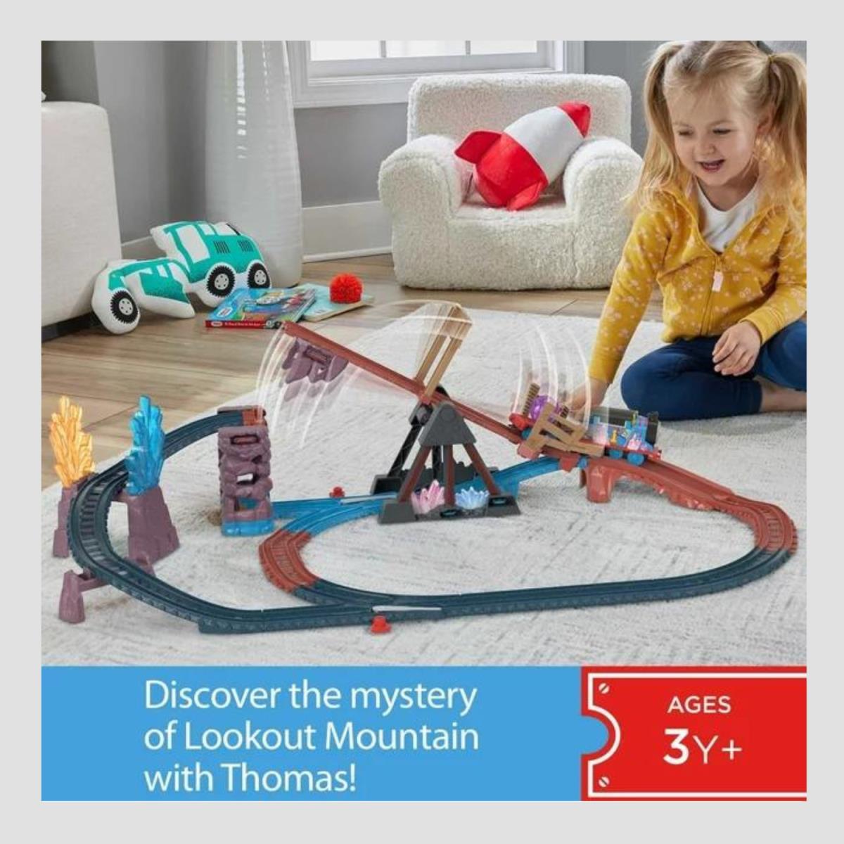 Thomas Friends Adventure Train Set - Motorized 8+ Feet Track Tipping Bridge