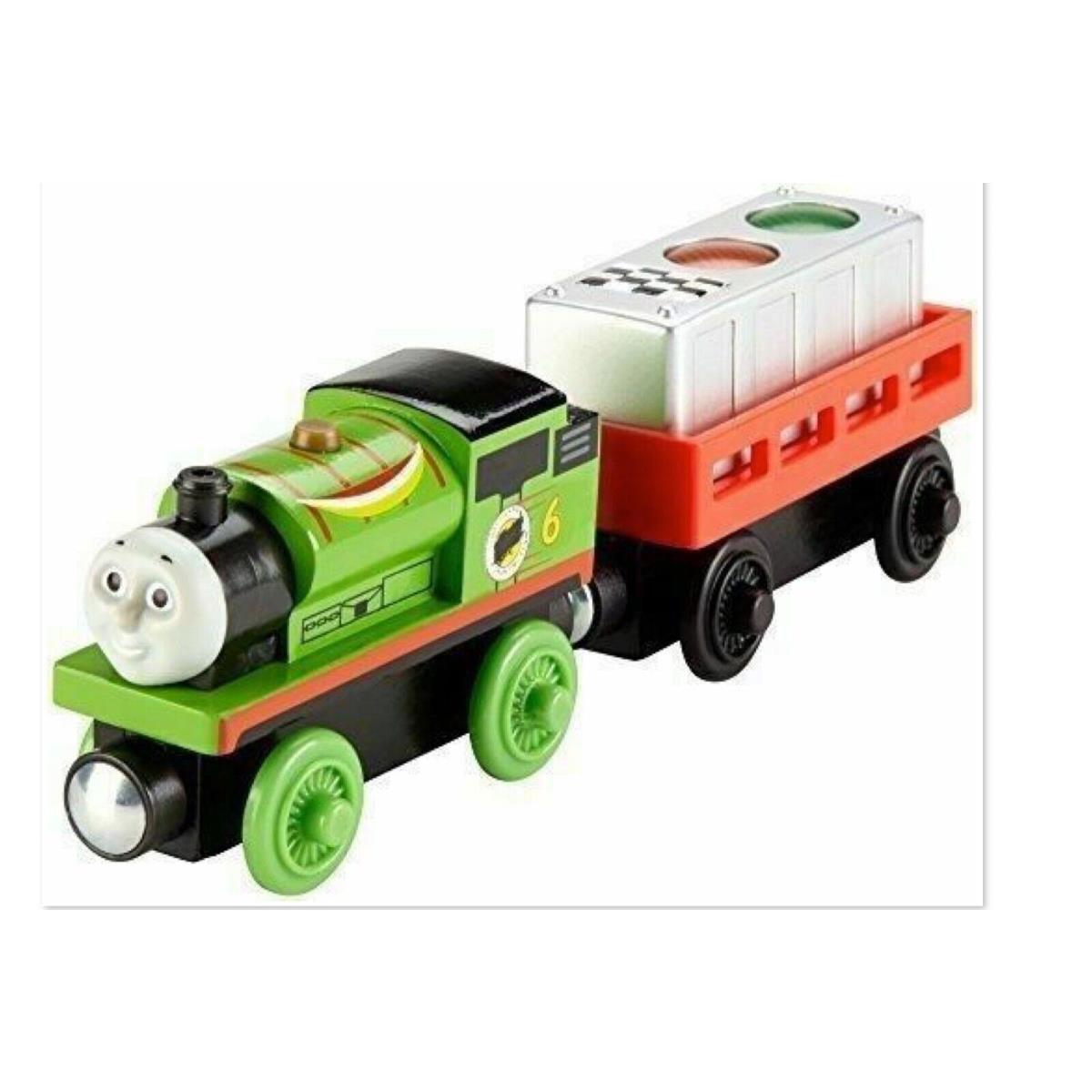 Thomas and Friends Wooden Ready Set Race Percy Engine and Car