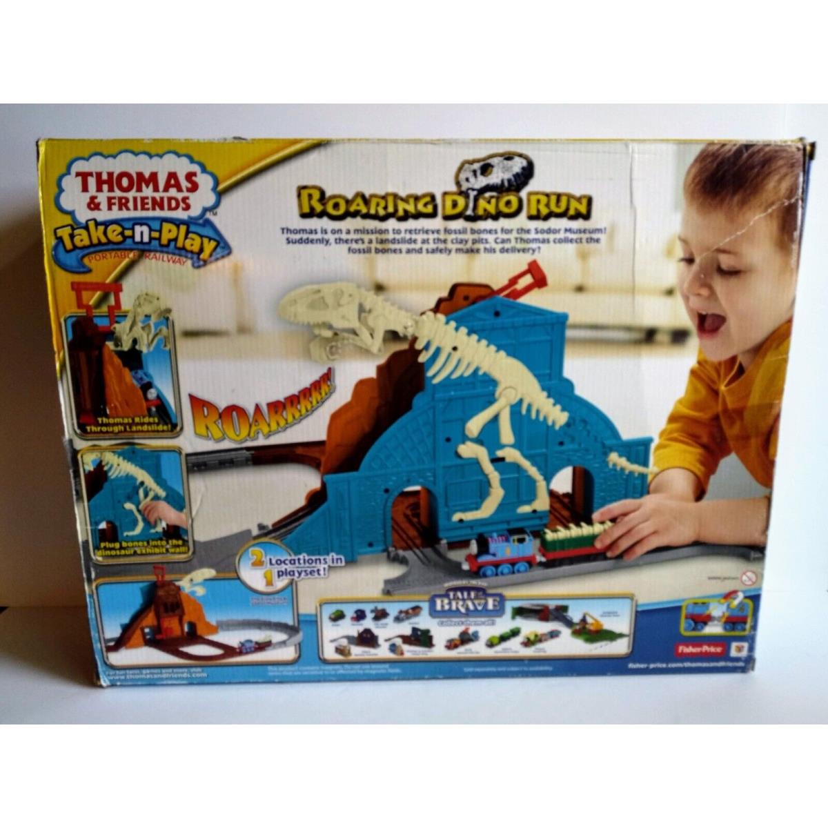 2014 Thomas Friends Take-n-play Set: Roaring Dino Run Retired