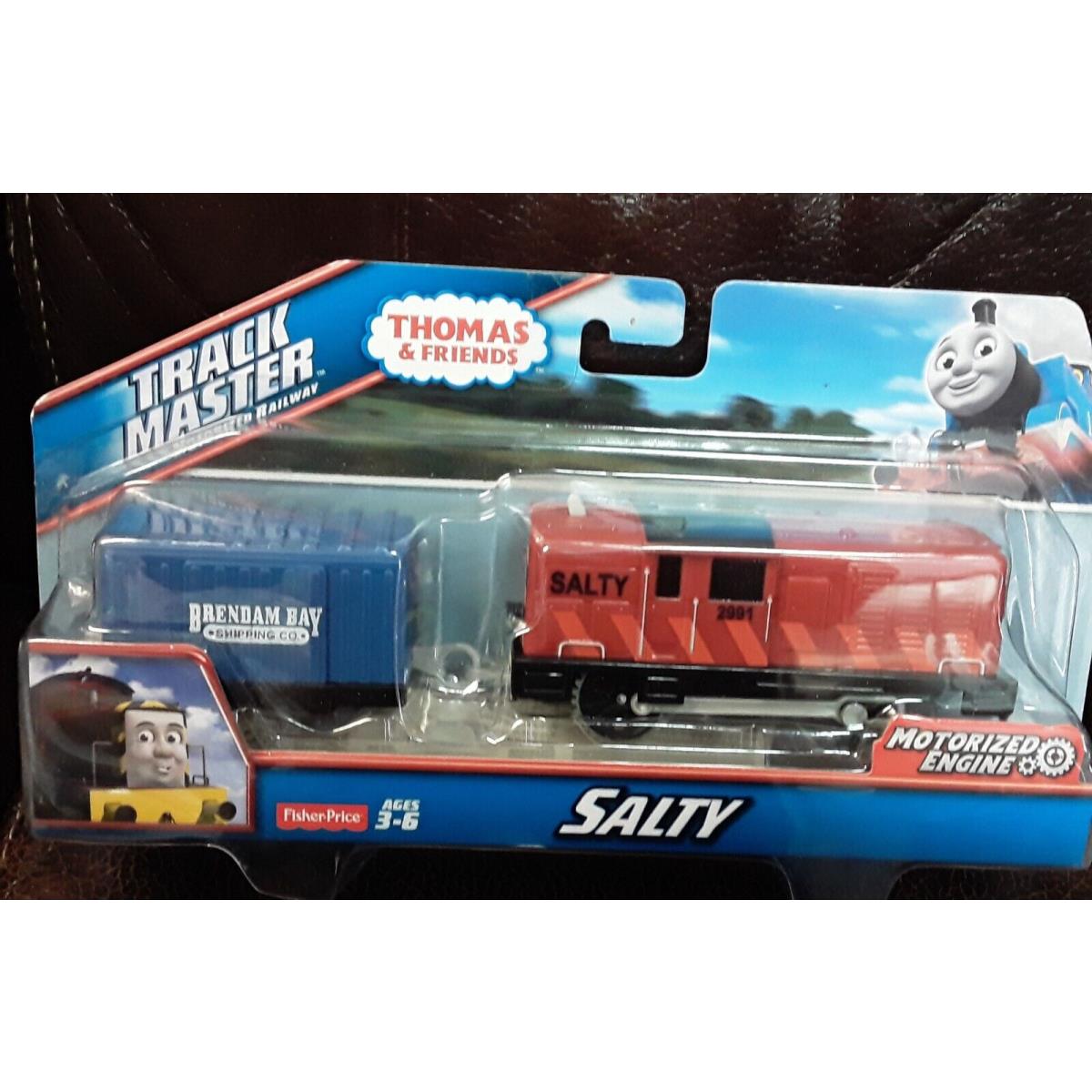 Thomas Trackmaster Salty with 2 Brendam Bay Shipping Co Cargo Car