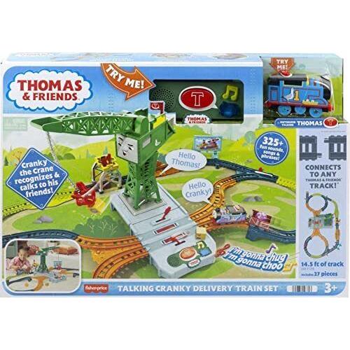 Thomas Friends Motorized Train Set Talking Cranky Delivery Set