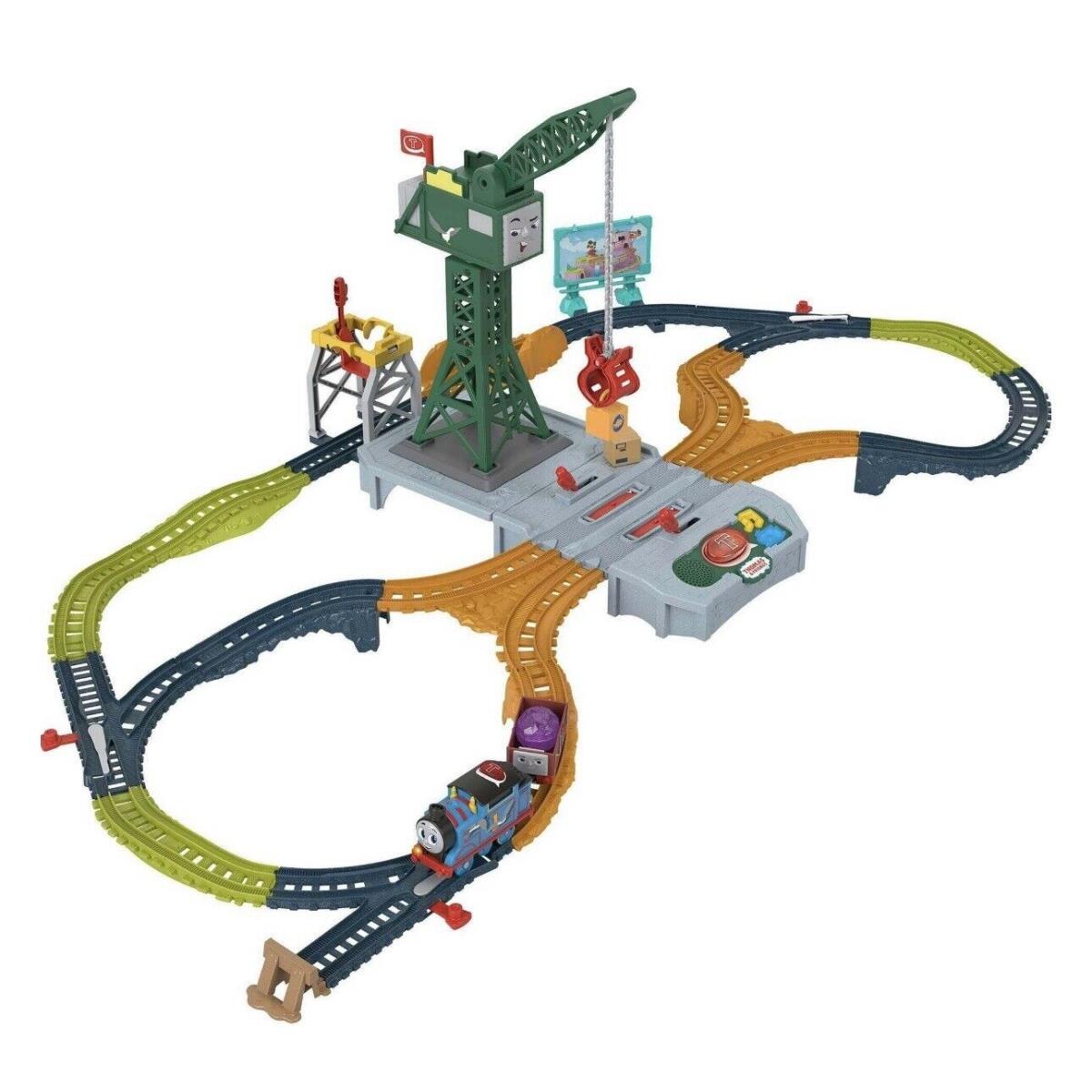 Thomas Friends Motorized Train Set Talking Cranky Delivery Play Set Gift