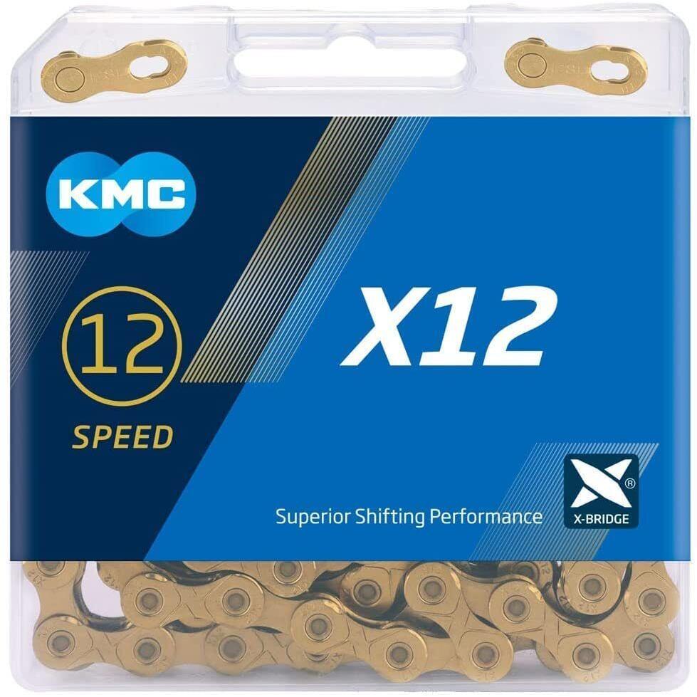 Kmc X12 Gold 12 Speed Mtb 126L Bicycle Road Bike Chain For Shimano CN-M8100 US