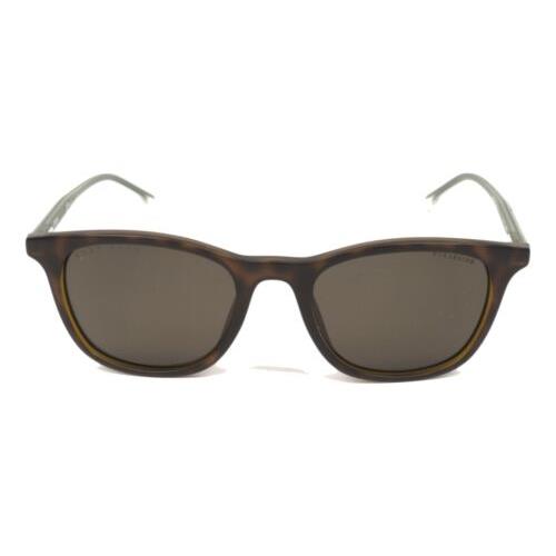 hugo boss polarized matte havana square slim