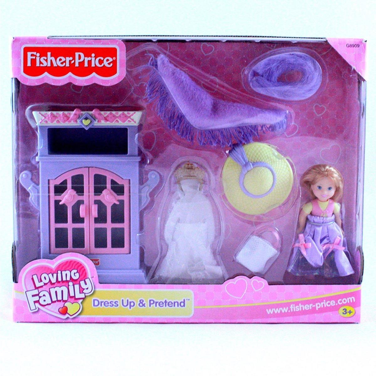 Fisher Price Loving Family Dollhouse Dress Up Pretend Doll Bedroom