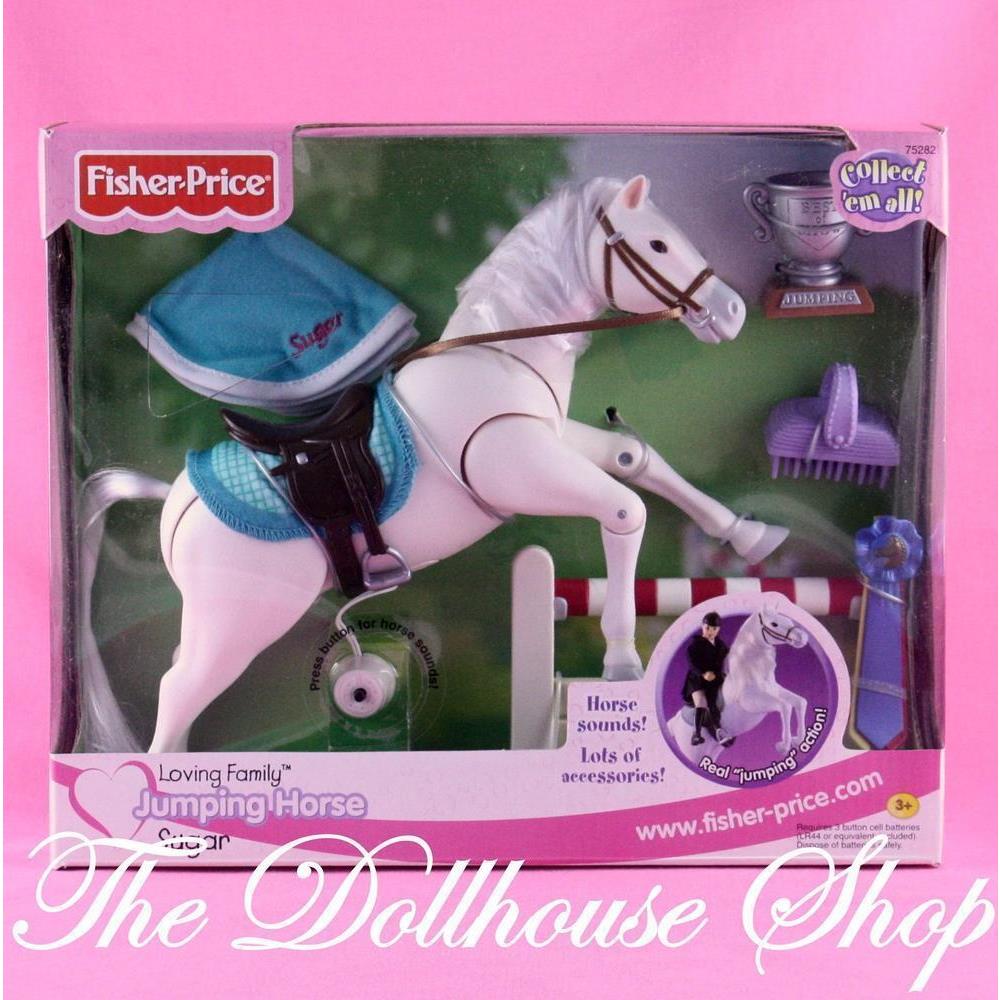 Fisher Price Loving Family Stable Dollhouse Jumping Horse Sugar