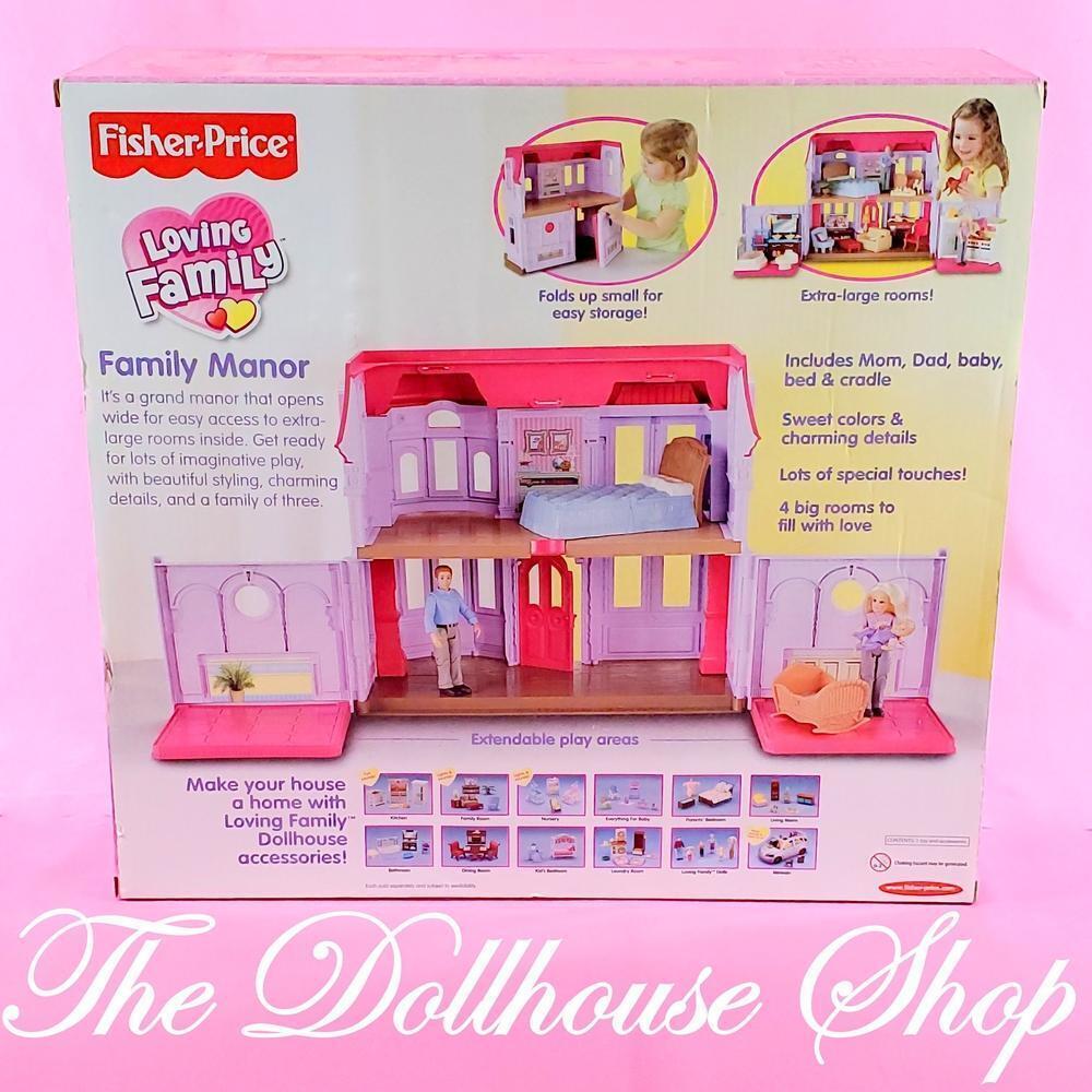 Fisher Price Loving Family Manor Dollhouse with Mom Dad Baby