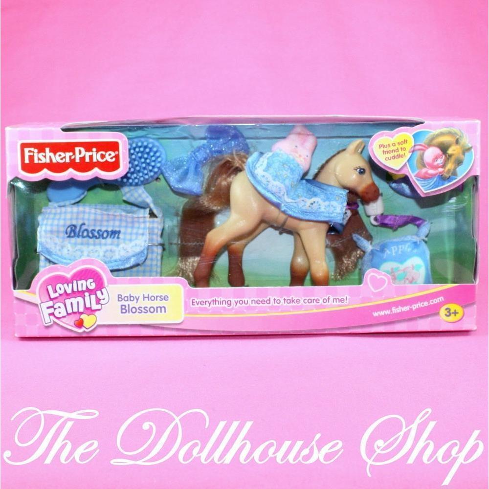 Fisher Price Loving Family Dollhouse Stable Baby Horse Pony Foal Blossom