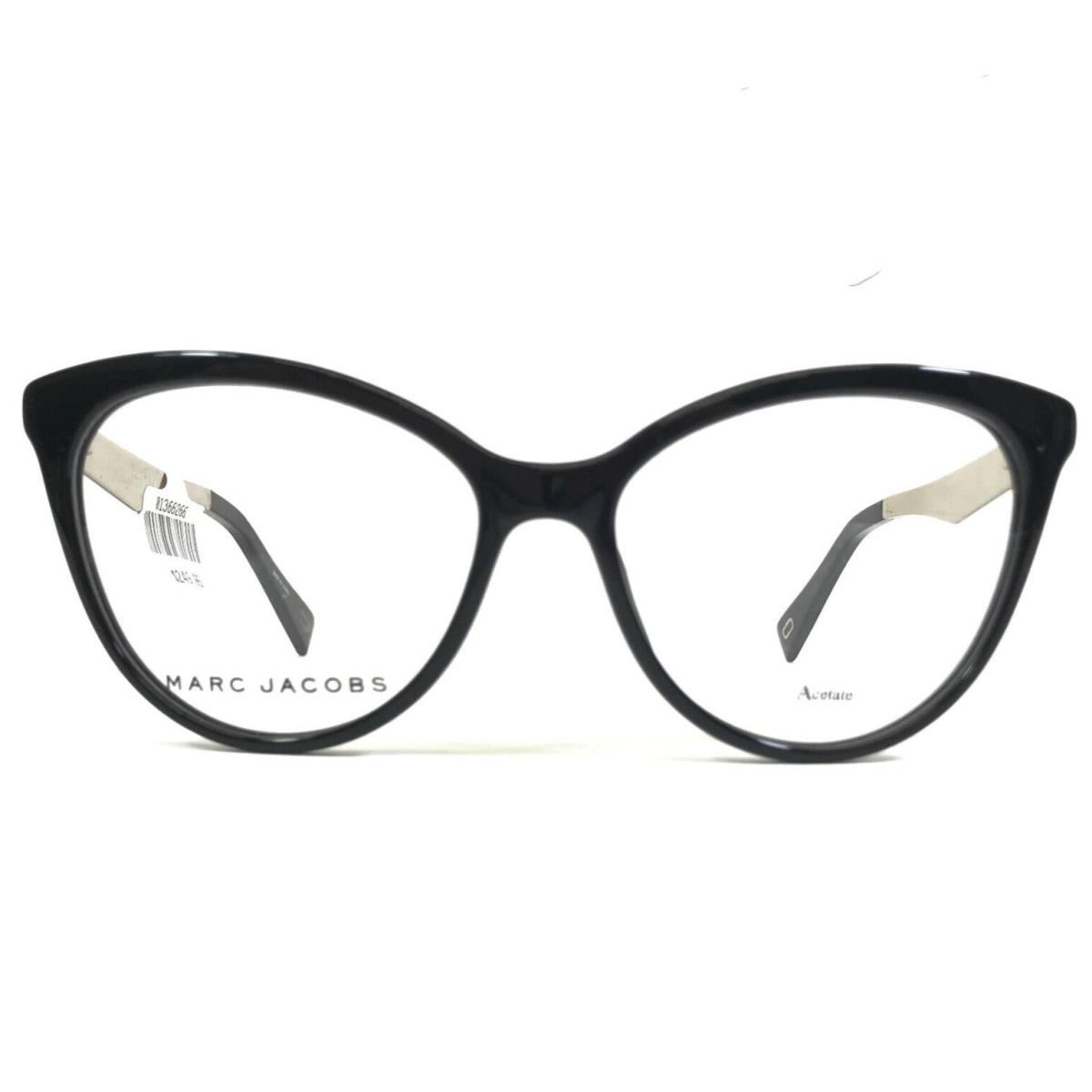 Marc Jacobs Eyeglasses Frames 205 807 Black Silver Cat Eye Full Rim 54-16-140