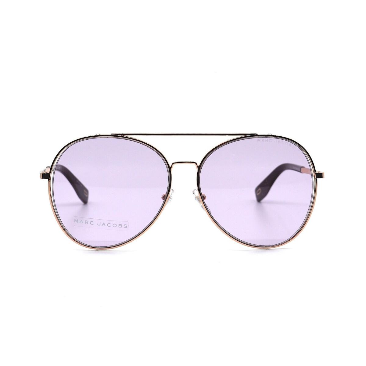 Marc Jacobs 328/F/S Gold Purple Aviator Sunglasses 60-15