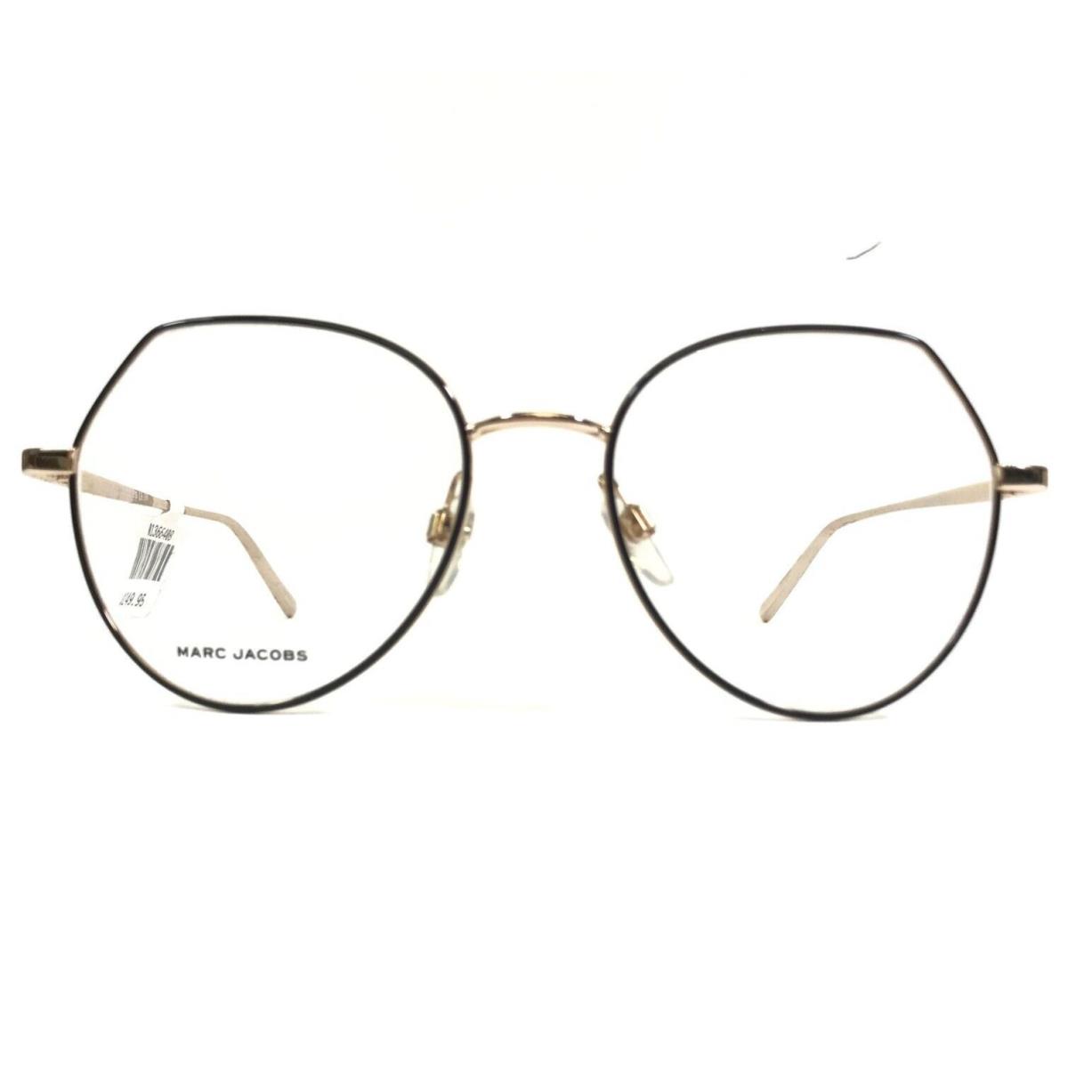 Marc Jacobs Eyeglasses Frames 475 2M2 Black Gold Round Full Rim 52-18-140