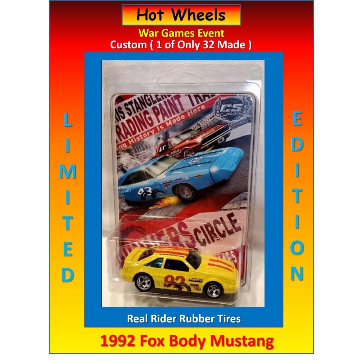 Hot Wheels 1992 Fox Body Mustang Stangler War Games Trading Paint Winners Circle