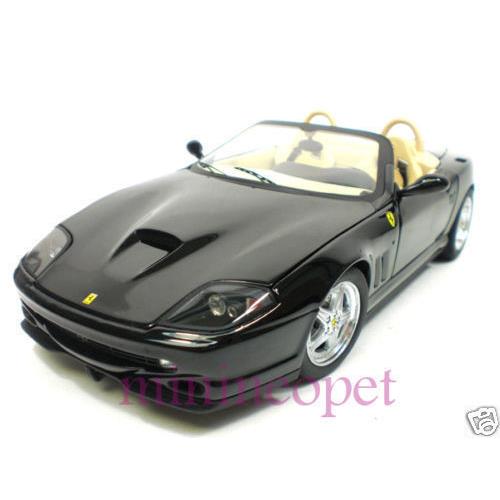 Hot Wheels Elite Ferrari 550 Barchetta Pininfarina 1/18 Diecast Black N2055