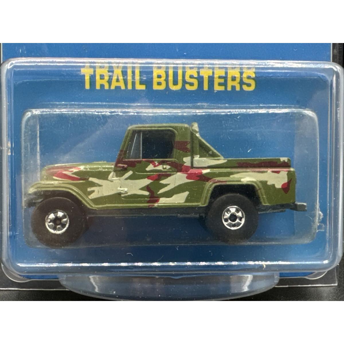 1990 Hot Wheels Green Camo Jeep Scrambler Trail Busters Mattel Leo India Free sh