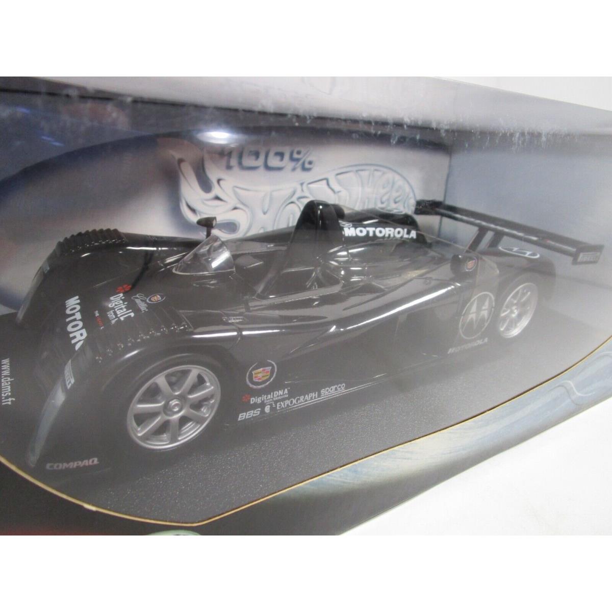 Hot Wheels 1/18 Black Motorola Cadillac Lmp Race Car Read